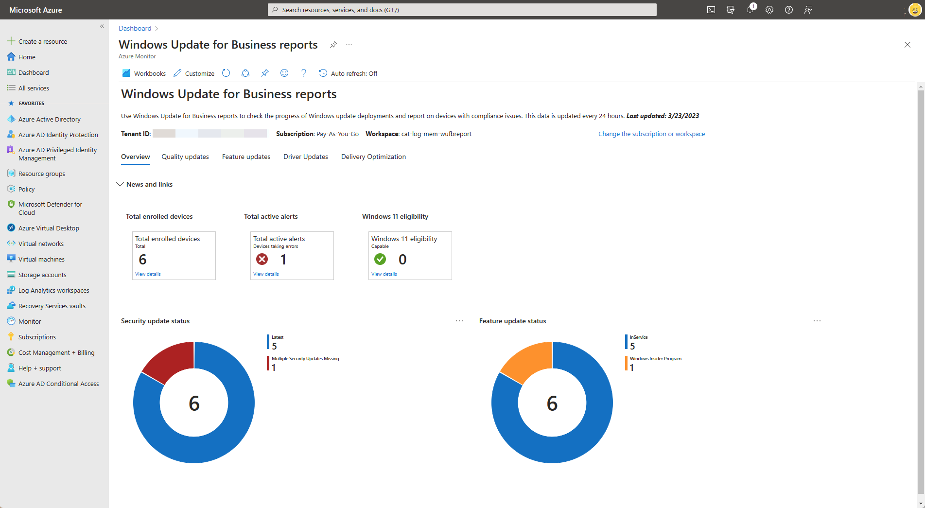 Enable Windows Update for Business Reports
