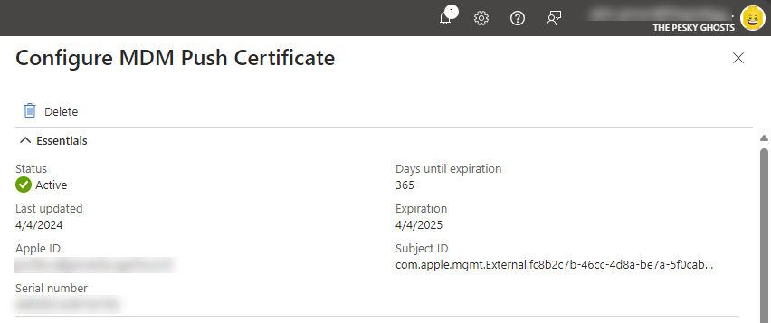 Renewing the Apple Push Notification Service certificate